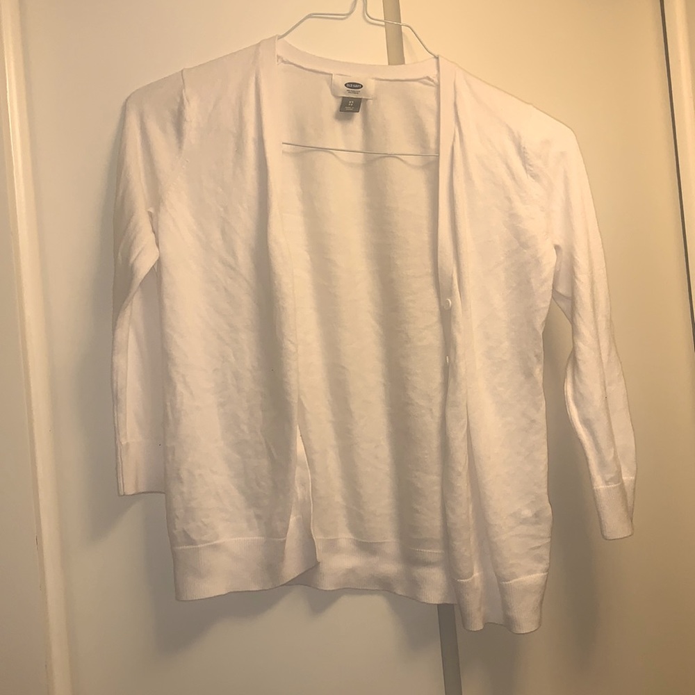 White Old Navy cardigan